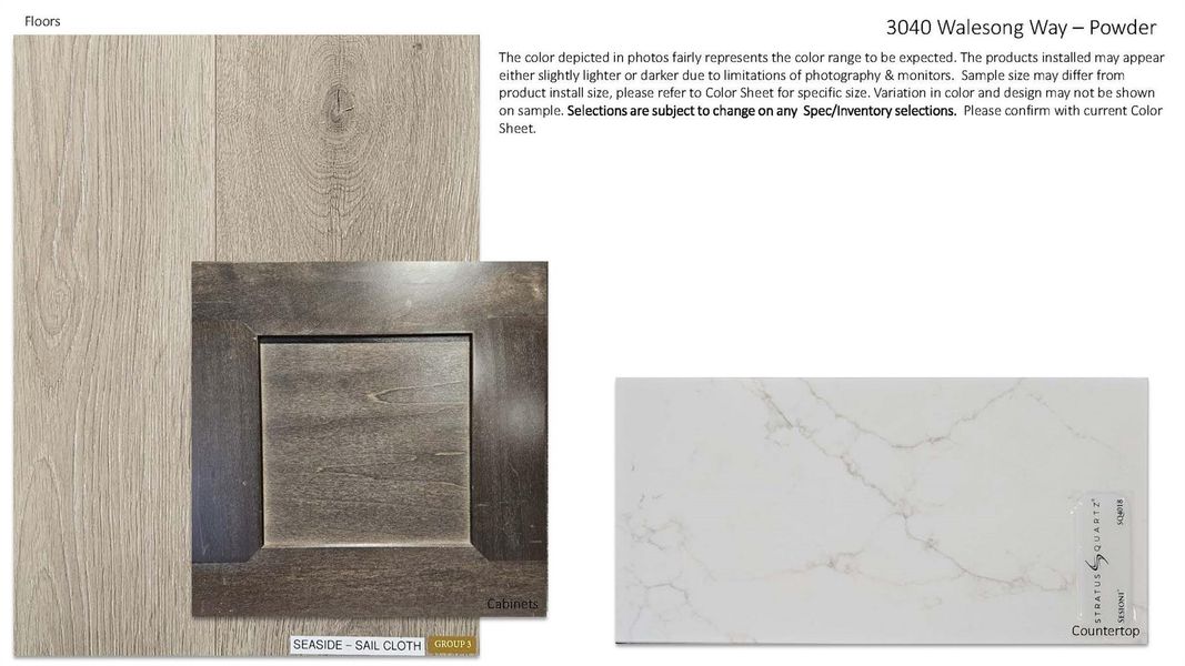 Sample of building materials used in homes in Leander Estates, Leander (Image 6).