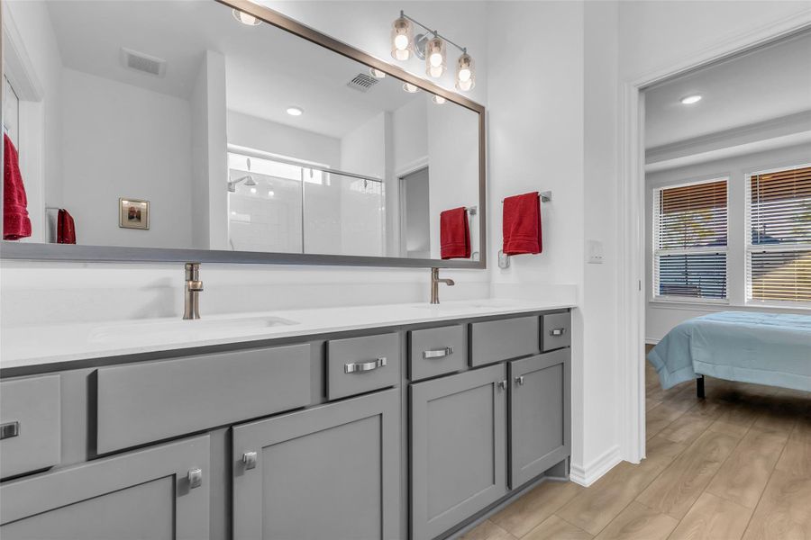 A double vanity can save relationships!