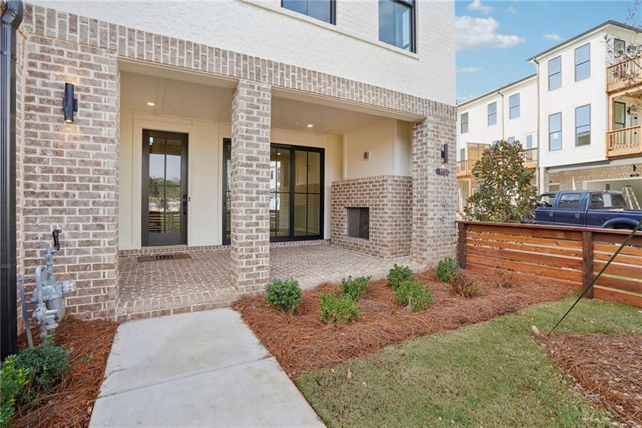 Exterior details and patio area of a home in IveyBrooke, Alpharetta (Image 3).