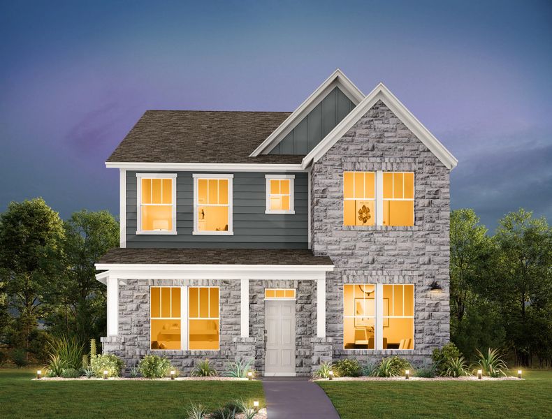 Representative exterior photo of a completed home built from the Raven by Ashton Woods in The Cottages at Lariat, Liberty Hill, TX (Image 5).