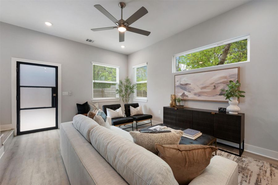 Furnished interior view inside a new home in , Austin (Image 6). Furnished interior view inside a new home in , Austin (Image 6).