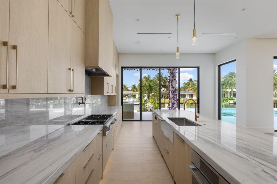 kitchen galley looking at outdoors kitchen galley looking at outdoors