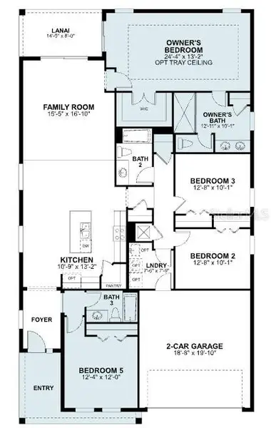 2D floor plan layout of this home in Emerson Pointe, Apopka, FL (Image 4).