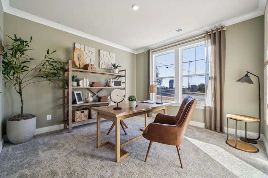 Furnished interior in a model home at Wynswept in Maiden (Image 15). Furnished interior in a model home at Wynswept in Maiden (Image 15).