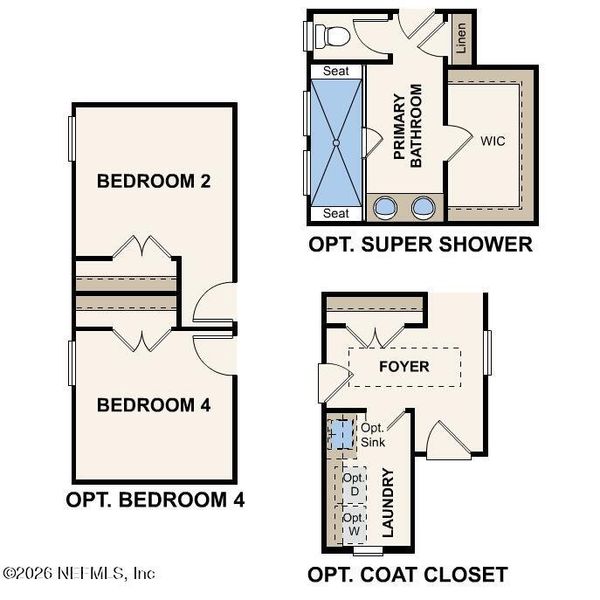 2D floor plan layout of this home in Seminole Palms, Palm Coast, FL (Image 3).