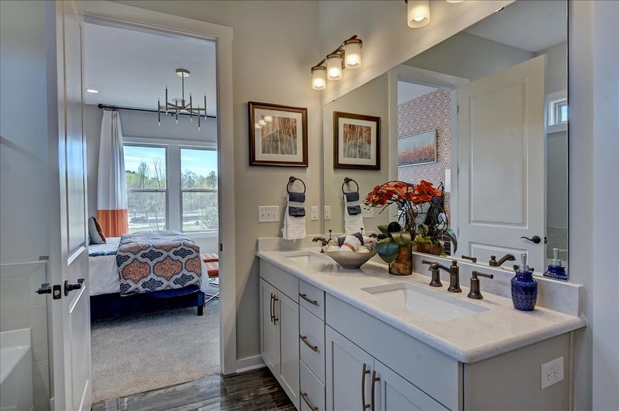 Representative furnished interior of a home built from the Laney II by Taylor Morrison in Esplanade at Northgate, Indian Trail (Image 12).