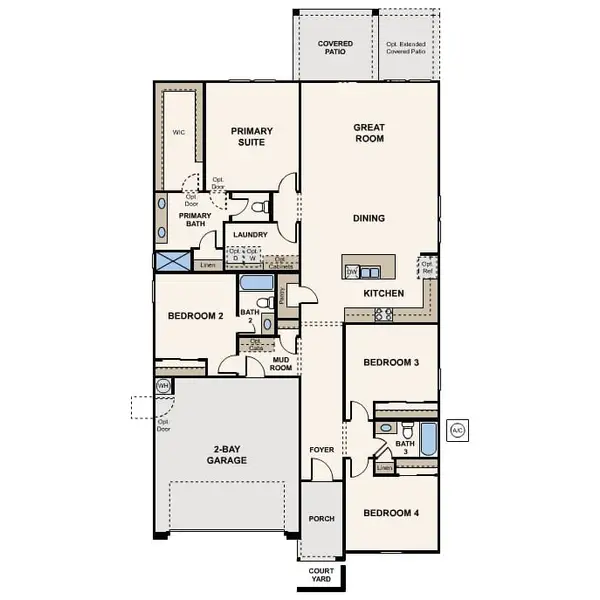 2D floor plan layout of this home in Teravalis, Buckeye, AZ (Image 2). 2D floor plan layout of this home in Teravalis, Buckeye, AZ (Image 2).