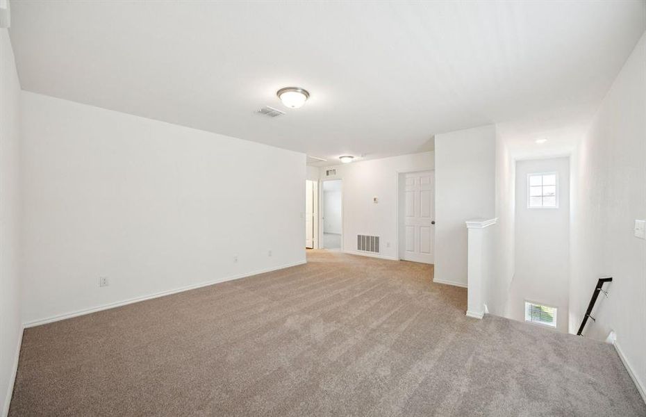 Spacious game room on second level