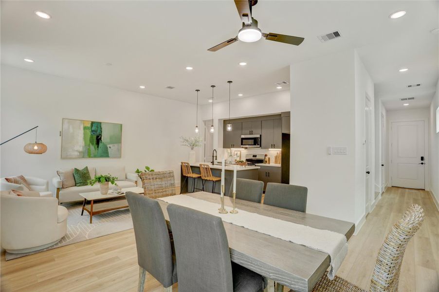 The home has recessed LED lighting throughout.