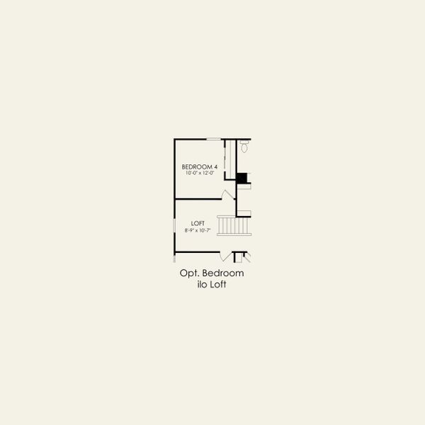 2D floor plan layout for the Austin by Pulte Homes in Cannon Run, Concord, NC (Image 5).