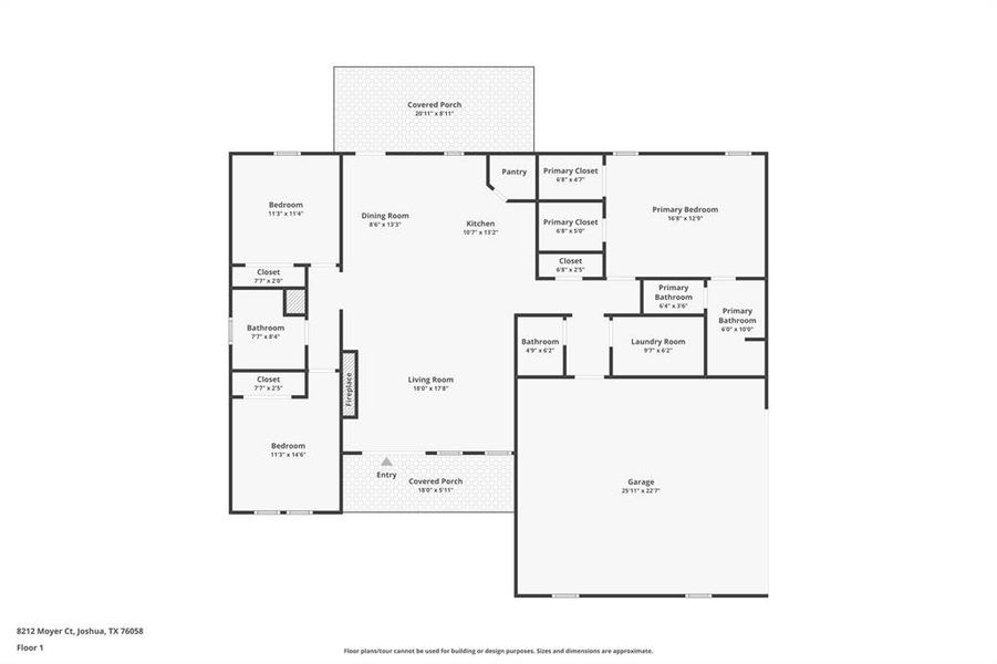2D floor plan layout of this home in , Joshua, TX (Image 3).