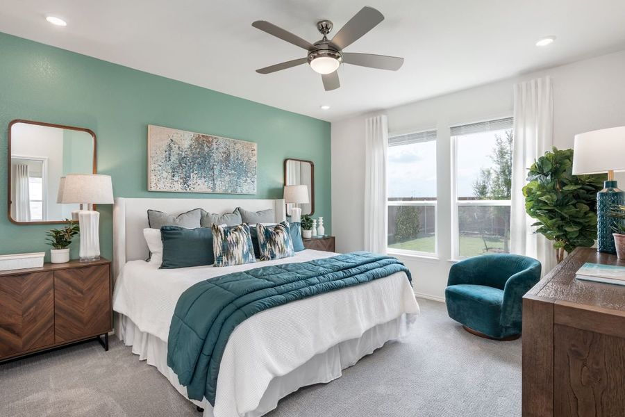Representative furnished interior of a home built from the 1675 Modeled by KB Home in Mustang Valley, Manor (Image 5).