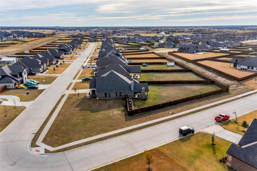 Birds eye view of property