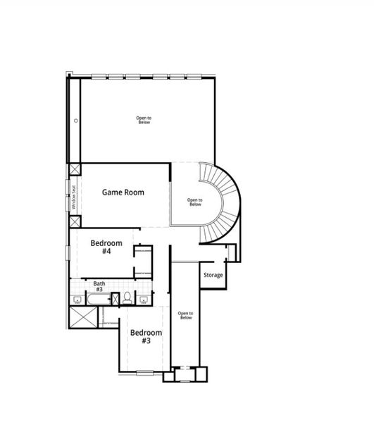 2D floor plan layout for the Telford by Highland Homes in The George, Richmond, TX (Image 17).
