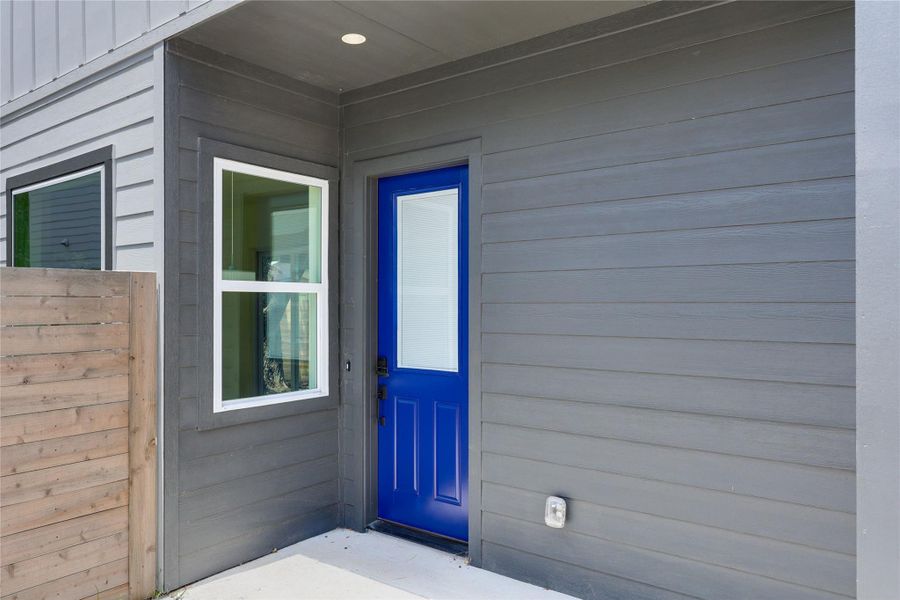 Exterior details and patio area of a home in , Austin (Image 19).