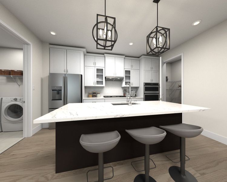 Skip takeout and prep dinner in the well-appointed kitchen.