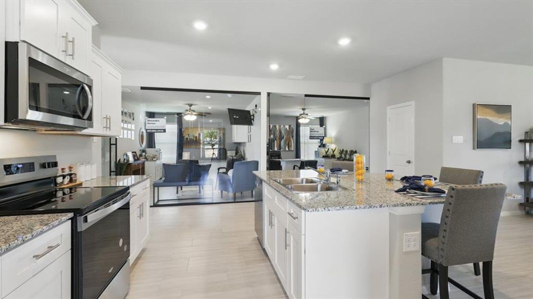 Furnished interior view inside a new home in Lonestar at Liberty Trails, Fort Worth (Image 15).