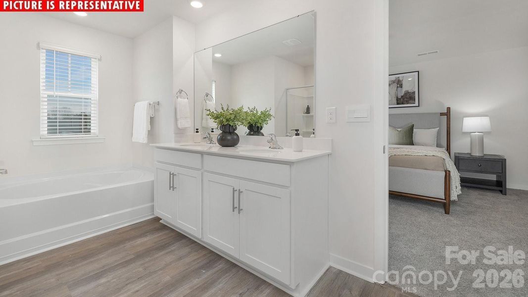 Furnished interior view inside a new home in Cardinal Creek, Charlotte (Image 14).