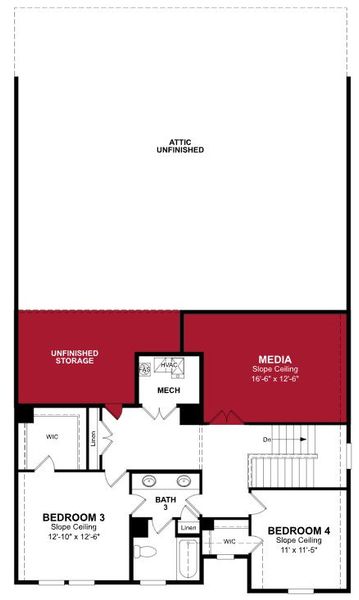 2D floor plan layout of this home in Saratoga, Aubrey, TX (Image 3).