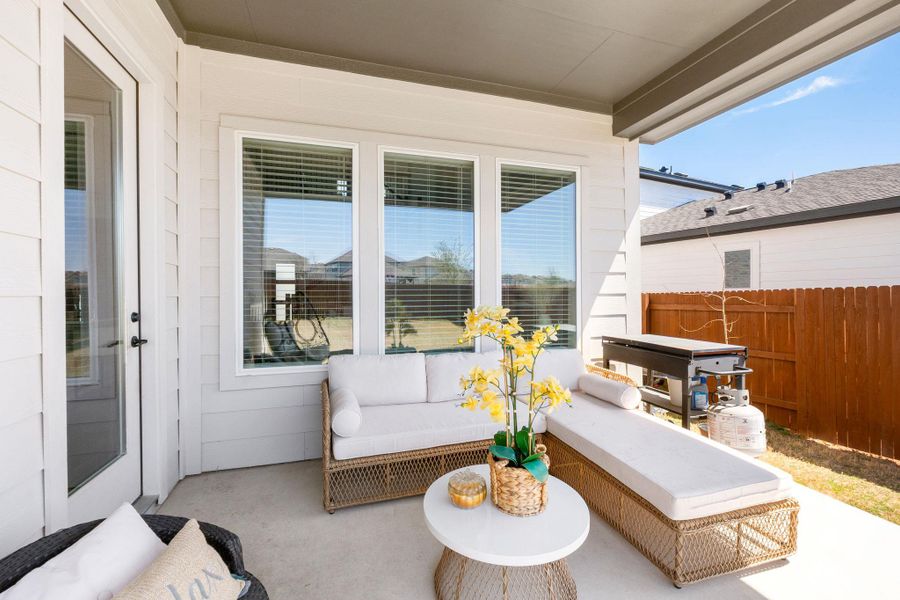 View of patio / terrace with area for grilling and fence