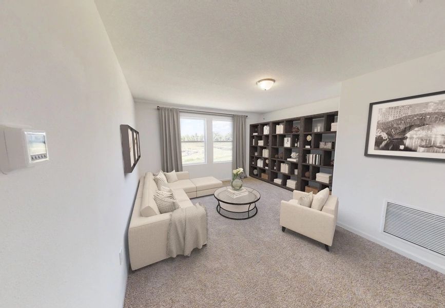 Representative furnished interior of a home built from the Palomar by Starlight Homes in The Meadows, Mebane (Image 7).