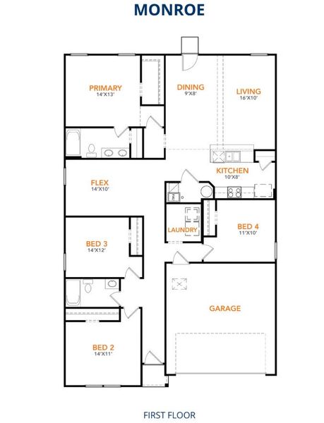 Front exterior of a new home in Expressway Village, Wichita Falls, TX, highlighting curb appeal (Image 2). Front exterior of a new home in Expressway Village, Wichita Falls, TX, highlighting curb appeal (Image 2).