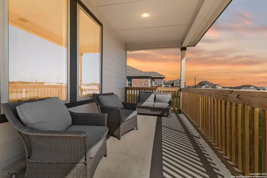 Exterior details and patio area of a home in Arched Oaks, Floresville (Image 3). Exterior details and patio area of a home in Arched Oaks, Floresville (Image 3).