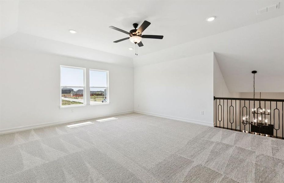 Spacious game room on second level Spacious game room on second level