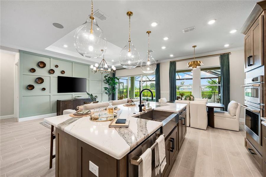 Furnished interior view inside a new home in Esplanade at Skye Ranch, Sarasota (Image 17).