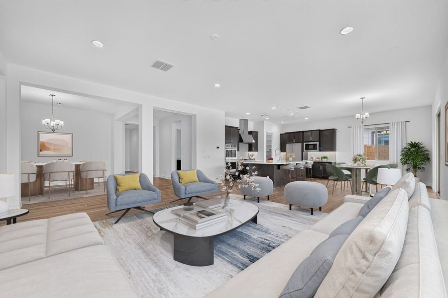 Representative furnished interior of a home built from the Ramsey by Taylor Morrison in Ellsworth Ranch, Queen Creek (Image 6). Representative furnished interior of a home built from the Ramsey by Taylor Morrison in Ellsworth Ranch, Queen Creek (Image 6).