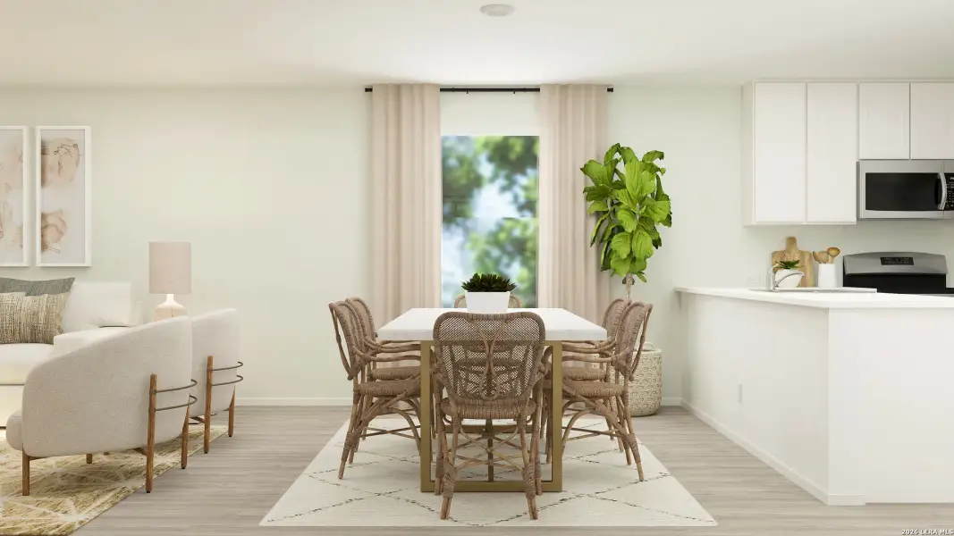 Furnished interior view inside a new home in Tres Laurels, San Antonio (Image 7). Furnished interior view inside a new home in Tres Laurels, San Antonio (Image 7).