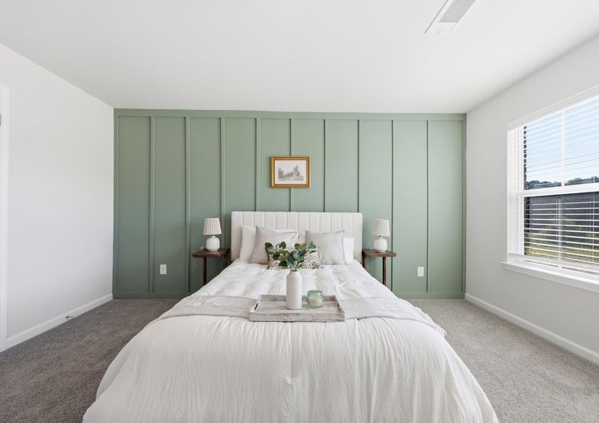 The master bedroom has plenty of bright, natural light The master bedroom has plenty of bright, natural light