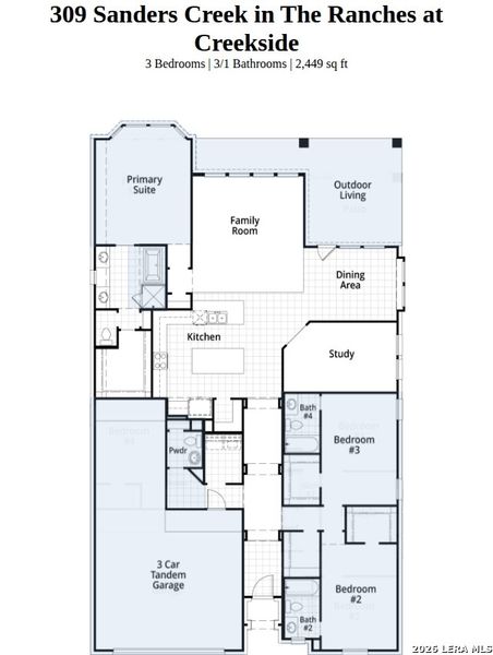 2D floor plan layout of this home in The Ranches at Creekside, Boerne, TX (Image 3). 2D floor plan layout of this home in The Ranches at Creekside, Boerne, TX (Image 3).