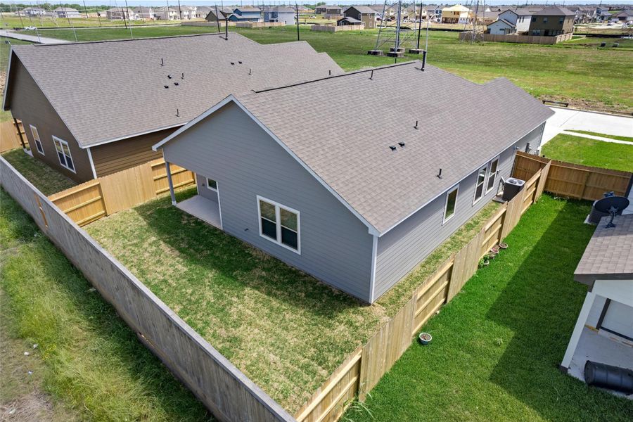 Exterior details and patio area of a home in Crosby Farms, Crosby (Image 3). Exterior details and patio area of a home in Crosby Farms, Crosby (Image 3).