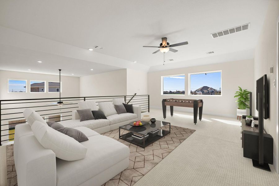 Furnished interior view inside a new home in Blackhawk in Pflugerville, Pflugerville (Image 18).