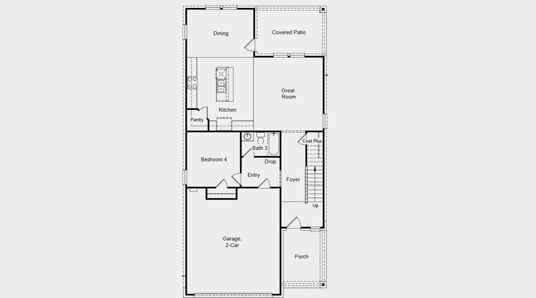 2D floor plan layout for the Osprey by Taylor Morrison in Stonewall Ranch, Liberty Hill, TX (Image 3).