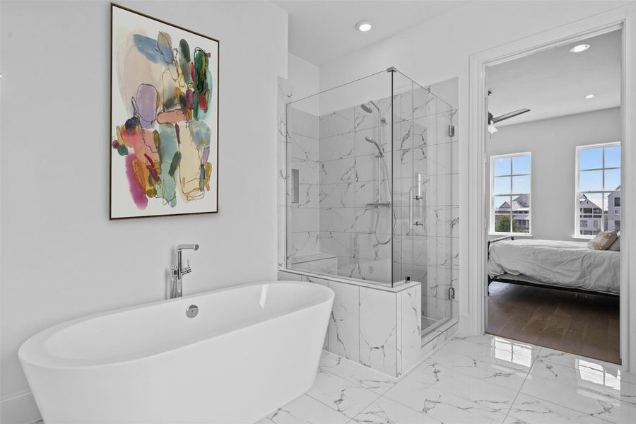 Free Standing Tub and Seated Shower