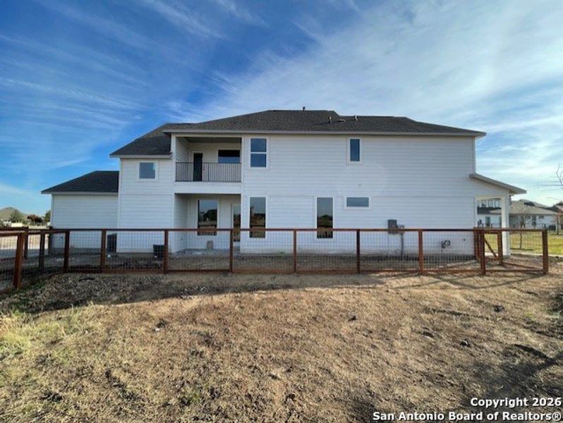 Exterior details and patio area of a home in The Crossvine, Schertz (Image 17).