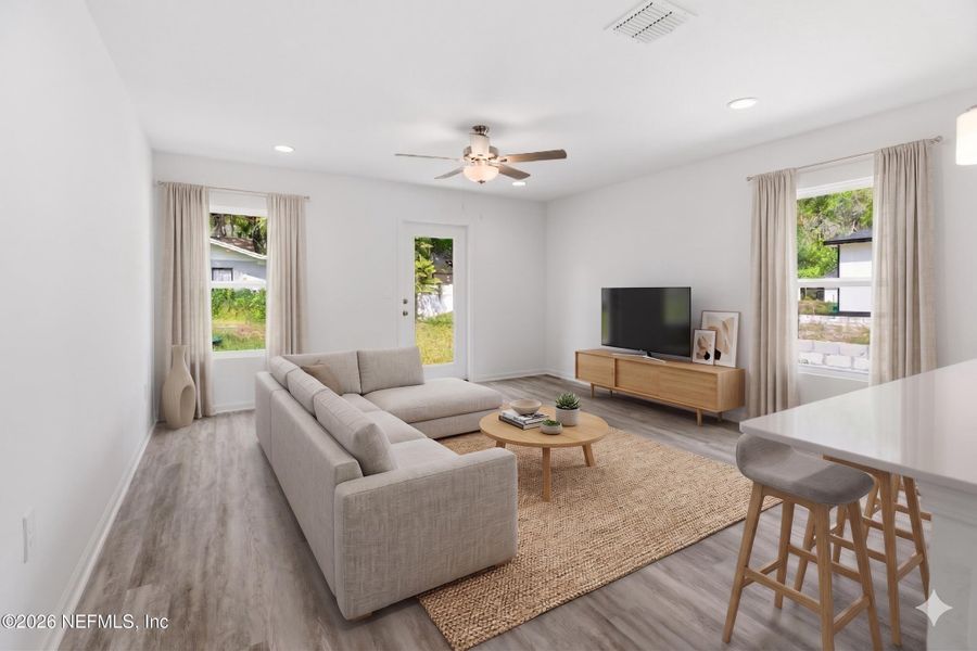 Furnished interior view inside a new home in , Jacksonville (Image 11). Furnished interior view inside a new home in , Jacksonville (Image 11).
