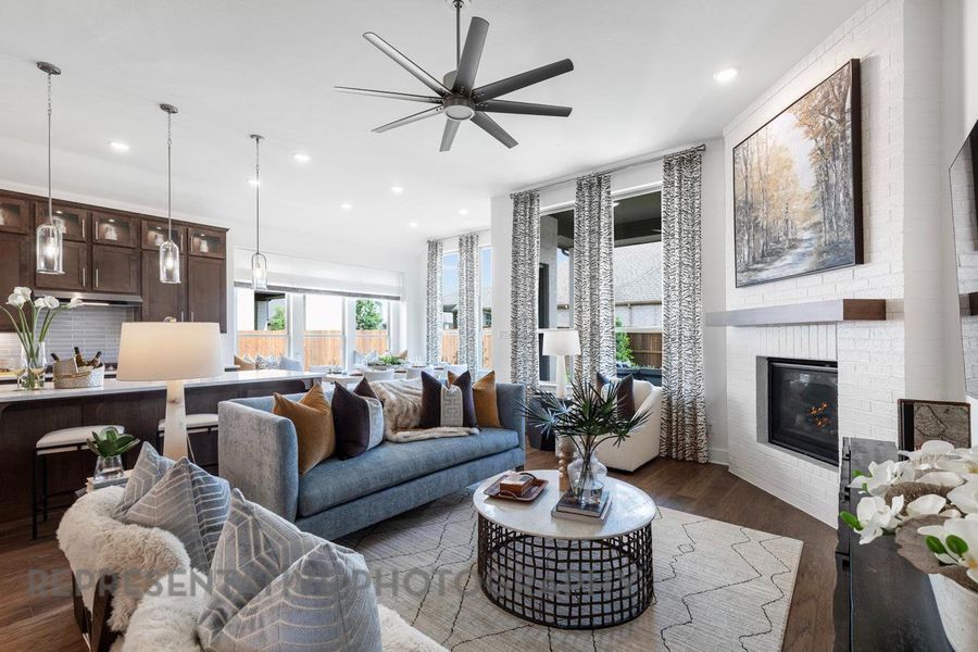 Furnished interior view inside a new home in 6 Creeks at Waterridge, Kyle (Image 30).