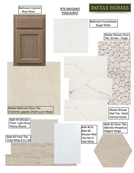 Sample of building materials used in homes in The Reserve at Victoria, Deland (Image 6).