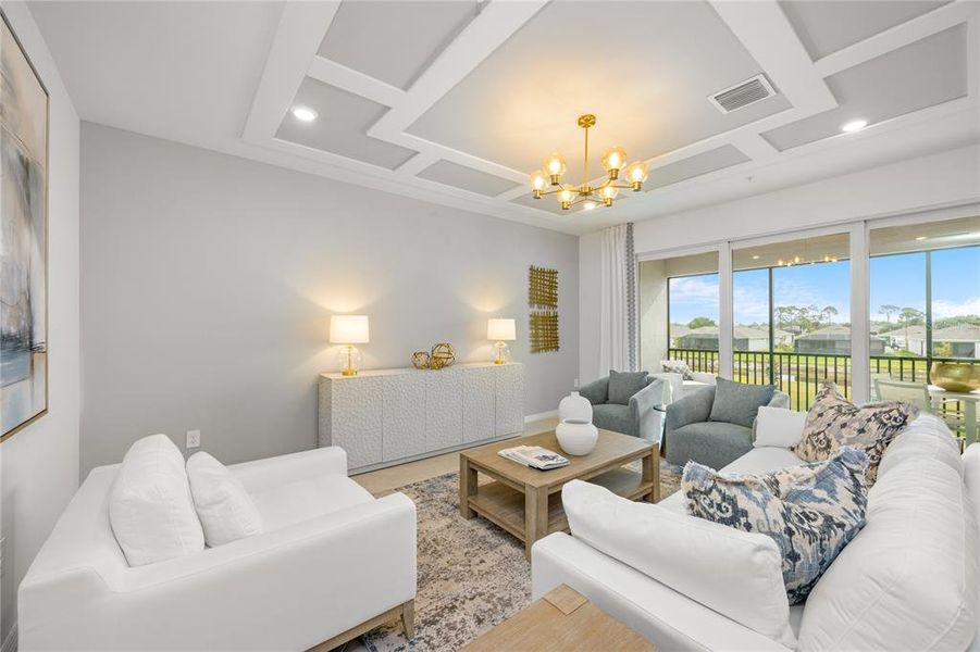 Furnished interior view inside a new home in Wellen Park Golf & Country Club, Venice (Image 3).