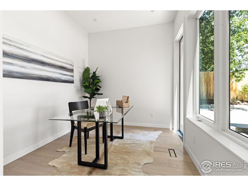 Main floor office or study with separate entrance