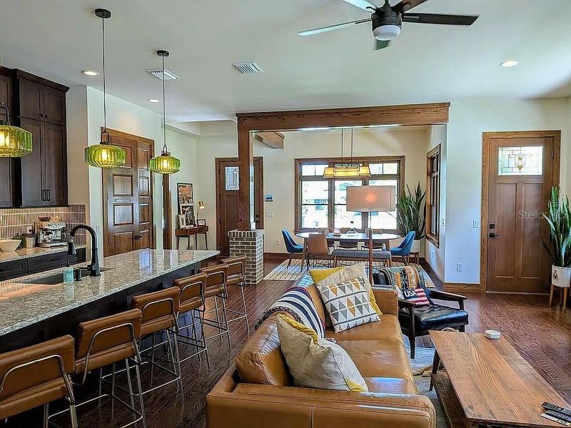 View from the rear door into the Great Room