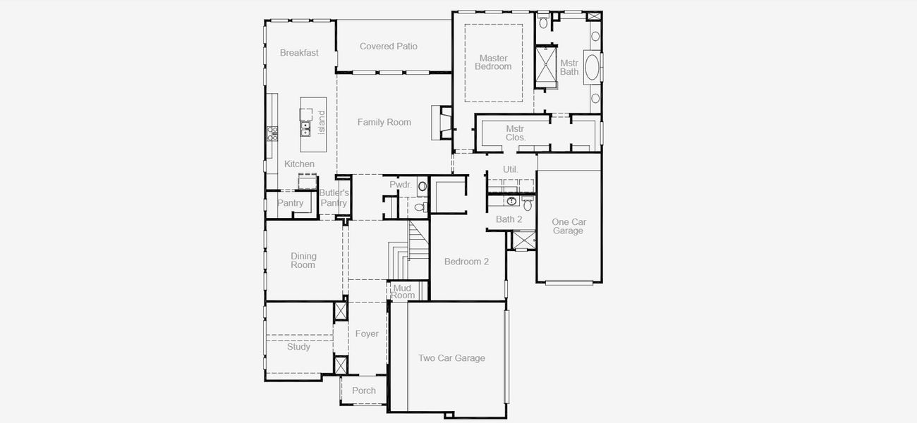 2D floor plan layout of this home in Palmera Ridge, Leander, TX (Image 5).