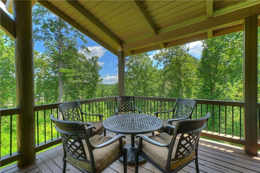Exterior details and patio area of a home in , Ellijay (Image 4).