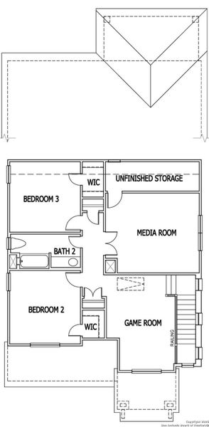 2D floor plan layout of this home in Crown Ridge Manor, San Antonio, TX (Image 5).