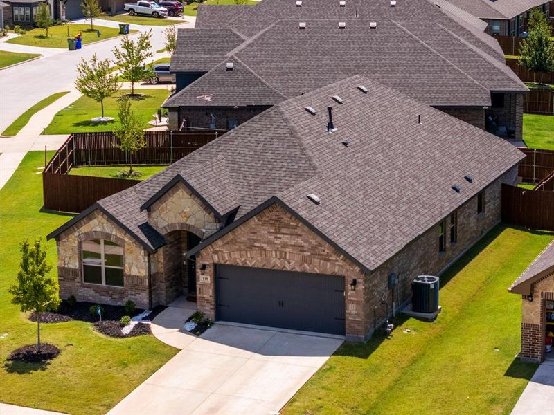 View from above of property