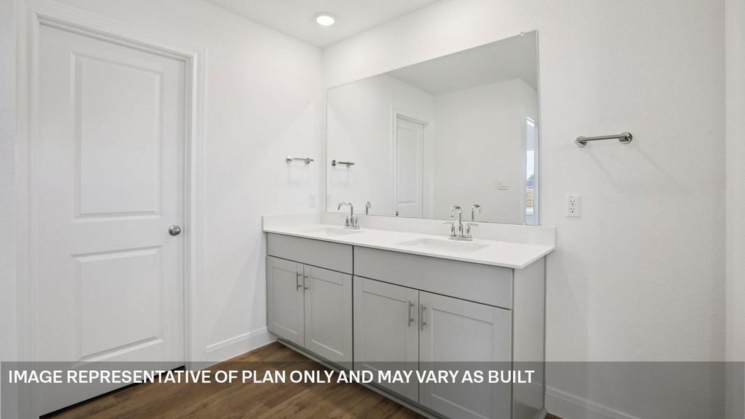 Representative furnished interior of a home built from the The Grayson by D.R. Horton in Railhead, Cedar Creek (Image 9).