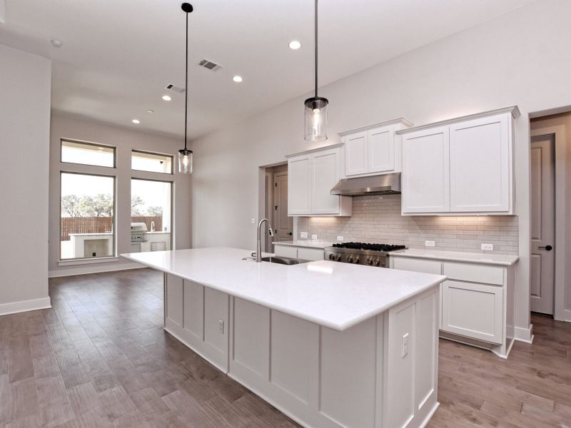Representative furnished interior of a home built from the Emerald II by Giddens Homes in Riverstone, Georgetown (Image 5).